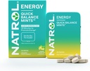 Natrol Quick Balance Energy Mints, Energy Supplement, 30 Lemon Green Tea Naturally and Artificially Flavored, 30 Count, 15 Day Supply