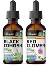 BIO KRAUTER Black Cohosh Tincture 2 Fl. Oz. & Red Clover Tincture 2 Fl. Oz.