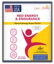 Red Energy & Endurance Patch - Natural Energy - USA Made - 30 Patches