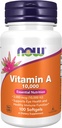 Vitamin A 10000 IU, 100 Sgels by Now Foods (Pack of 3)