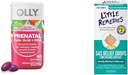 OLLY Prenatal Multivitamin Softgels for Healthy Pregnancy + Little Remedies Gas Relief Drops for Infant Tummy Pain, 60 Count