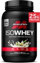 MuscleTech ISO Whey Isolate Protein Powder, Vanilla - Post Workout Gym Supplement for Lean Muscle Gain, Body Building Weight Gainer & Recovery - 25g Protein, BCAA, EAA & 0 Added Sugar - 2lbs