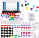 Swpeet 307 Pcs Molecular Model Kit for Organic and Inorganic Chemistry - Chemistry Molecular Model Student and Teacher Set - 126 Atoms & 30 Orbitals & 150 Links & 1 Short Link Remover Tool