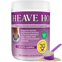 HEAVE HO Equine Respiratory Support Supplement for Horses, Supports Normal Lung & Immune Function, Sugar Free Apple Flavor, 30 Servings
