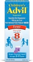 Children's Advil Suspension Ibuprofen 100mg Fast Pain Reliever and Fever Reducer Last up to 8 Hours Grape Flavor Liquid for Ages 2 to 11 Years - 3 Pack of 4 FL Oz Bottles