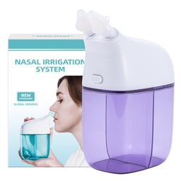 Nasal Irrigation System, Nasal Rinse Machine, Sinus Rinse Machine, Sinus Cleaner Machine with Salt Water Tank & Waste Collection Tank - Nose Cleaner for Sinus,Sinus Adult,Allergy relief - Purple