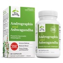 Terry Naturally Andrographis and Ashwagandha - Immune System Support Supplement - Support Energy & Healthy Stress Response - Energy Support Supplement - 60 Capsules (60 Servings)