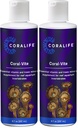 Coralife Saltwater Fish Tank Aquarium Coral-Vite Liquid Essential Vitamin and Trace Mineral Supplement for Reef Aquariums, 8 oz (Pack of 2)