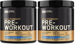 Optimum Nutrition Gold Standard Pre-Workout, Vitamin D for Immune Support, with Creatine, Beta-Alanine, and Caffeine for Energy, Keto Friendly, Blueberry Lemonade, 30 Servings, (Pack of 2)