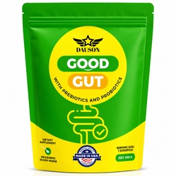 Gut Health Supplement with Prebiotics & Probiotics – Digestive Support with Triphala, Psyllium Husk, Inulin, Ginger & Turmeric – Supports Bloating, Digestion & Regularity – Powder