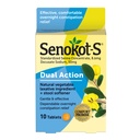 Senokot-S Dual Action Natural Vegetable Laxative Ingredient Plus Stool Softener Tablets, Docusate Sodium, Senna Concentrate, Gentle, Overnight Relief From Occasional Constipation, 10 ct