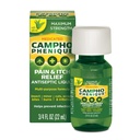Campho Phenique Maximum Strength Antiseptic Liquid, Pain Relief and Anti-Itch Treatment, Provides Instant Relief From Bug Bites, Minor Cuts and Skin Irritations, 0.75 Oz