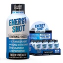 Blue Raspberry Extra Strength Energy Shot 12 pk – 260mg Natural Caffeine B12 B6 – Energy & Focus Support – 2 Servings Sugar Free Zero Calorie Green Tea B-Vitamins Electrolytes Vegan – 1.93 fl oz
