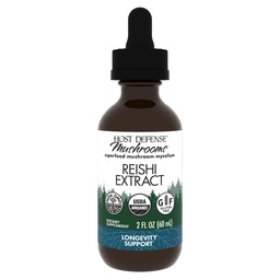 Host Defense Reishi Extract - Heart & Immune Health Support Supplement - Mushroom Supplement to Support Energy & Vitality - Reishi Supplement to Aid Overall Well-Being - 2 fl oz (60 Servings)*