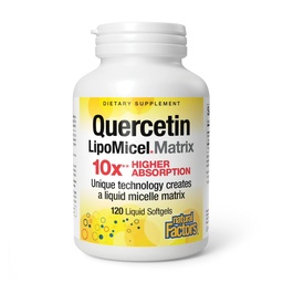 Natural Factors Quercetin LipoMicel Matrix - Supports Immune Health & Capillary Health - Antioxidant Support Supplement with Highly Absorbable Quercetin - 120 Softgels (120 Servings)