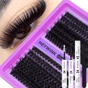 Lash Clusters Kit 80D 100D Individual Lashes D Curly Cluster Eyelash Extensions 10-18mm Eyelash Extension Kit DIY Lash Extension Kit Thick False Eyelashes Kit(80D+100D 10-18MM Thick Kit)