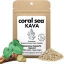 Instant Kava Kava Drink Tea Powder Vanuatu Noble Kava Root - Nootropic Drink Mix Quick Pocket Sized Caffeine Free Authentic Bitter Flavor - Volcano Island's Secret 25 Servings