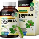 BIO KRAUTER Goldenseal Root Capsule 700 mg - 100 Golden Seal Powder Caps - Respiratory & Digestive Support - Vegan, No Fillers