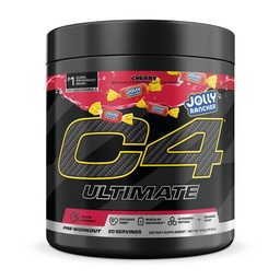 Cellucor C4 Ultimate Pre Workout Powder - Sugar Free Preworkout Energy Supplement for Men & Women - 300mg Caffeine + TeaCrine + Dynamine + Creatine - Jolly Rancher Cherry, 20 Servings