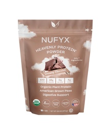 NUFYX® • Heavenly Protein® Powder • World’s Finest 100% Organic American Grown Peas • Vegan • Gluten Free • Low Carb (Dreamy Chocolate, 20 Scoops)