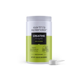 Earth's Splendor Creatine Monohydrate - 60 Servings, 2-Month Supply, Unflavored - Supports Muscle Growth and Workout Recovery, Lab Tested, Single Ingredient Vegan- Friendly & Non-GMO Updated