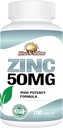 Rise-N-Shine 50 Mg Zinc Supplements - Immune Support Supplement - High Potency Antioxidant - 100 Day Supply (100 Tablets)