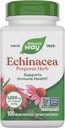 Nature's Way Echinacea Purpurea Herb, Immune Support Supplement*, 1200 mg per 3-capsule serving, Non-GMO Project Verified, Vegan, 100 Capsules (Packaging May Vary)