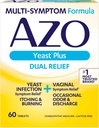 AZO Yeast Plus Dual Relief Tablets, Yeast Infection and Vaginal Symptom Relief, Relieves Vaginal Itching & Burning, 60 Count