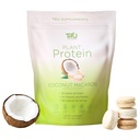 TRU Supplements Plant Based Protein Powder, BCAA, EAA, 20g Vegan Brown Rice & Pea Protein, 100 Calories, 27 Vitamins, No Artificial Flavors 25 Servings (Coconut Macaron)