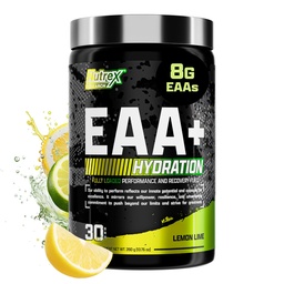 Nutrex Research EAA Hydration | EAAs + BCAA Powder | Muscle Recovery, Strength, Muscle Building, Endurance | 8G Essential Amino Acids + Electrolytes | (Packaging My Vary) 30 Servings (Lemon Lime)