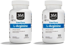 Whole Foods Market, L Arginine 500Mg 100 Veggie Caps (Pack of 2)