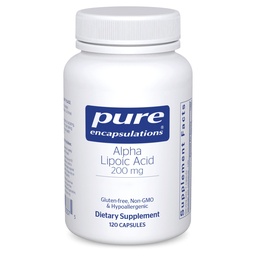 Pure Encapsulations Alpha Lipoic Acid 200 mg - 200mg ALA - Liver & Antioxidant Support* - for Nerve Health & Carb Metabolism - Vegan & Non-GMO Supplement - 120 Capsules
