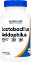 Nutricost Lactobacillus Acidophilus 500 Million CFU Per Serving (120 Capsules)