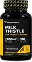 Primaforce Milk Thistle Extract 180 Capsules for 180 Servings Per Bottle - Gluten Free, GMO-Free Dietary Supplement
