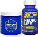 NATURAL STACKS Ginkgo Biloba + NeuroLife Supplement Bundle - Supports Mental Performance & Brain Longevity* - 120 Total Capsules