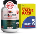 Wellary Max Menopause Support Supplement, 40 Billion CFU Probiotic Blend, 90 Capsules (5)