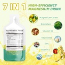 Magnesium Citrate Liquid Supplement(10 Fl Oz),Magnesium Complex Drink/Oral Solution with VitaminB,Zinc, Sodium and Bromelain for Sleep,Muscle,Heart,Gut Support(Pineapple)