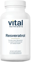 Vital Nutrients Resveratrol | Ultra High Potency Antioxidant | Trans Resveratrol for Cardiovascular and Cell Health Support* | Vegan Supplement | Gluten, Dairy and Soy Free | Non-GMO | 120 Capsules