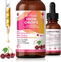 Iron Supplement for Women Drops: Liquid Iron Supplement with Vitamin C B12 & Folic Acid Gentle Absorption Energy Support Non-Constipating Formula Vegan Sugar-Free Drops