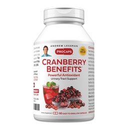 ANDREW LESSMAN Cranberry Benefits - 60 Capsules - Supports Bladder, Kidney and Urinary Tract Health. High Potency Standardized Extracts of Cranberry Fruit, Small Easy to Swallow Capsules