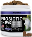 Cat Probiotic, Chews for Gut and Immune Health, Cats Probiotic Supplement for Cat Digestive Support, Healthy Digestion, Cat Constipation and Diarrhea Relief (120 Pills, Salmon)