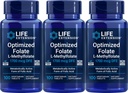 Life Extension Optimized Folate 1700 mcg DFE, 100 Vegetarian Tablets (Pack of 3)