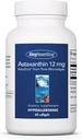 Allergy Research Group Astaxanthin 12mg Supplement - from Organic Microalgae, Eye Health, AstaZine Astaxanthin, Natural Antioxidant, Skin Health, Brain Function Support, Softgels - 60 Count