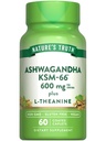 Nature's Truth KSM-66 Ashwagandha | 60 Caplets | with L-Theanine