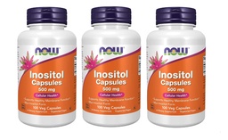NOW Foods Foods Inositol 500mg,100 Capsules (Pack of 3)