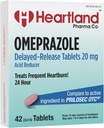 | Omeprazole 20mg | Heartburn Relief Medicine | Delayed Release Acid Reducer Tablet | Antacid Tablets for Acid Reflux | 42 Count | 5-Pack