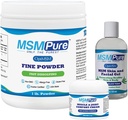 KALA HEALTH MSMPure Starter Bundle with MSM Fine Powder 1lb, MSM Muscle & Joint Cream 2oz and MSM Gel with Organic Aloe 8oz