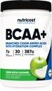 Nutricost BCAA + Hydration Powder (Green Apple) 30 Servings - Branched Chain Amino Acids with Hydration Complex - Gluten-Free, Non-GMO