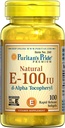 Puritan's Pride Vitamin E-100 iu 100% Natural 100 Softgels