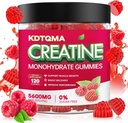 Creatine Monohydrate Gummies for Men & Women 120 CT - 5600mg of Creatine Monohydrate per Serving, Chewable Creatine Monohydrate for Muscle Support & Energy Boost, Sugar Free, Vegan (Raspberry Flavor)